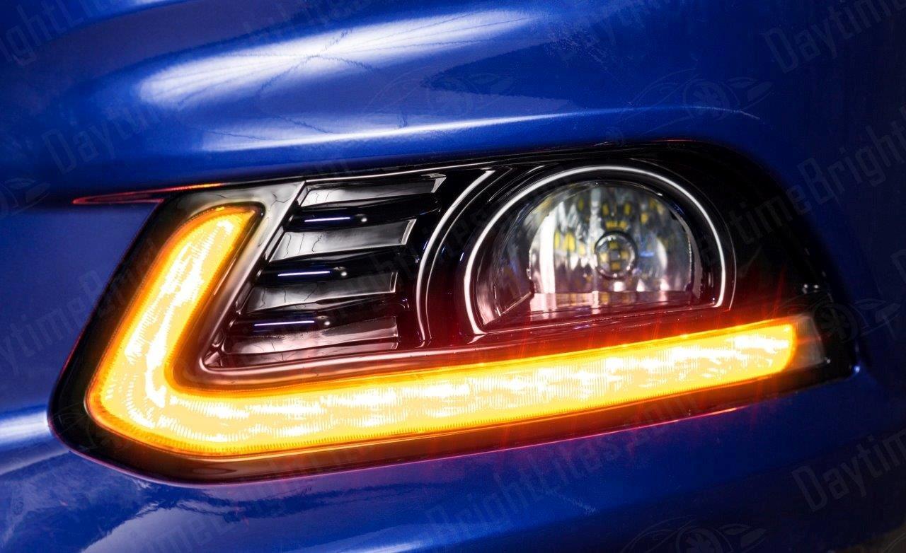 BlingLights White LED DRL Head Light Strips For 2013-2018 Ford Fusion - Pair, 5000k/6000k, Halo/Angel Eye Style